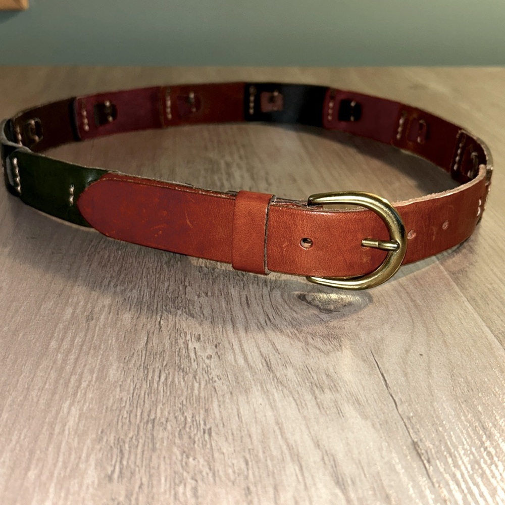 FOSSIL BT 1940 Multi-Color Leather Women’s Belt Size Medium!